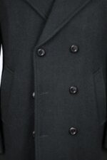 Dark Green Double Brest Woollen Long Coat - Image 4