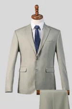 SLIM FIT 2 PIECE SUIT LEMON GRASS - Image 3