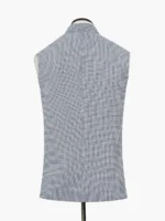 Beige Multicolor Houndstooth Structured Waistcoat - Image 5