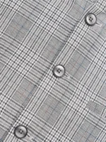Beige & Grey Checkered Wool Waistcoat - Image 5