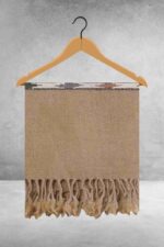 Brown Plain 100% Wool Men Shawl - Image 2