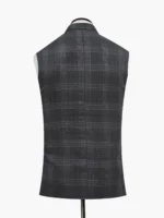 Brown Checkered Formal Waistcoat - Image 2