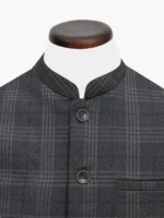 Brown Checkered Formal Waistcoat
