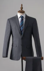 3 PIECE SUIT BLUISH GREY - Image 2