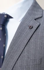 2 PIECE SUIT BLUE GREY - Image 3