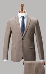 SLIM FIT 2 PIECE SUIT BROWN - Image 6