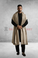 Elegant Light Color Wool Shawl - Image 4