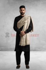 Elegant Light Color Wool Shawl - Image 5