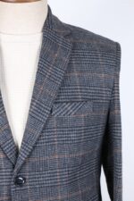 Dark Grey Checkered Formal Coat - Image 2