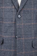 Dark Grey Checkered Formal Coat - Image 3