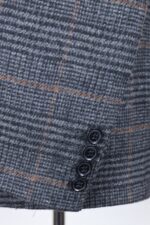 Dark Grey Checkered Formal Coat - Image 4