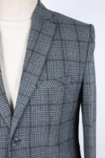 Grey Checked Formal Coat - Image 2
