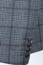 Grey Checked Formal Coat - Image 4