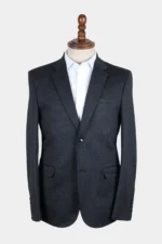 Black Textured Formal Coat