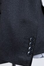 Black Textured Formal Coat - Image 4