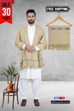 L Stone Plain 100% Wool Men Shawl