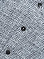 Navy Blue & White Structured Waistcoat - Image 5