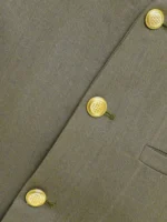 Olive Green Linen Structured Waistcoat - Image 4