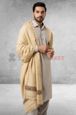 Pure Woolen Beige Shawl – Premium Quality - Image 3