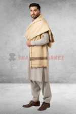 Pure Woolen Beige Shawl – Premium Quality - Image 4