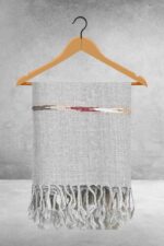 Stone Plain Wool Blend Men Shawl - Image 2